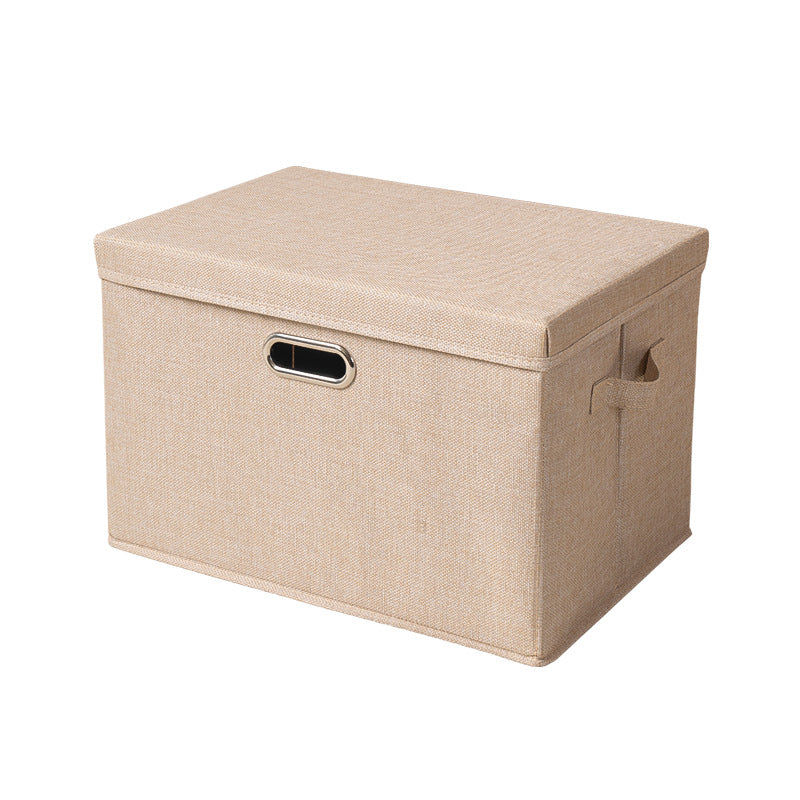 Boîte de rangement en tissu de coton et lin, boîte de rangement pliable pour armoire, livres, jouets, boîte de rangement de couettes