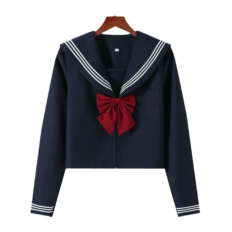 Forfait de livraison en usine service après-vente uniforme jk style de base cyanose trois livres costume de marin jk pour écoles sens costume jk jupe jk véritable
