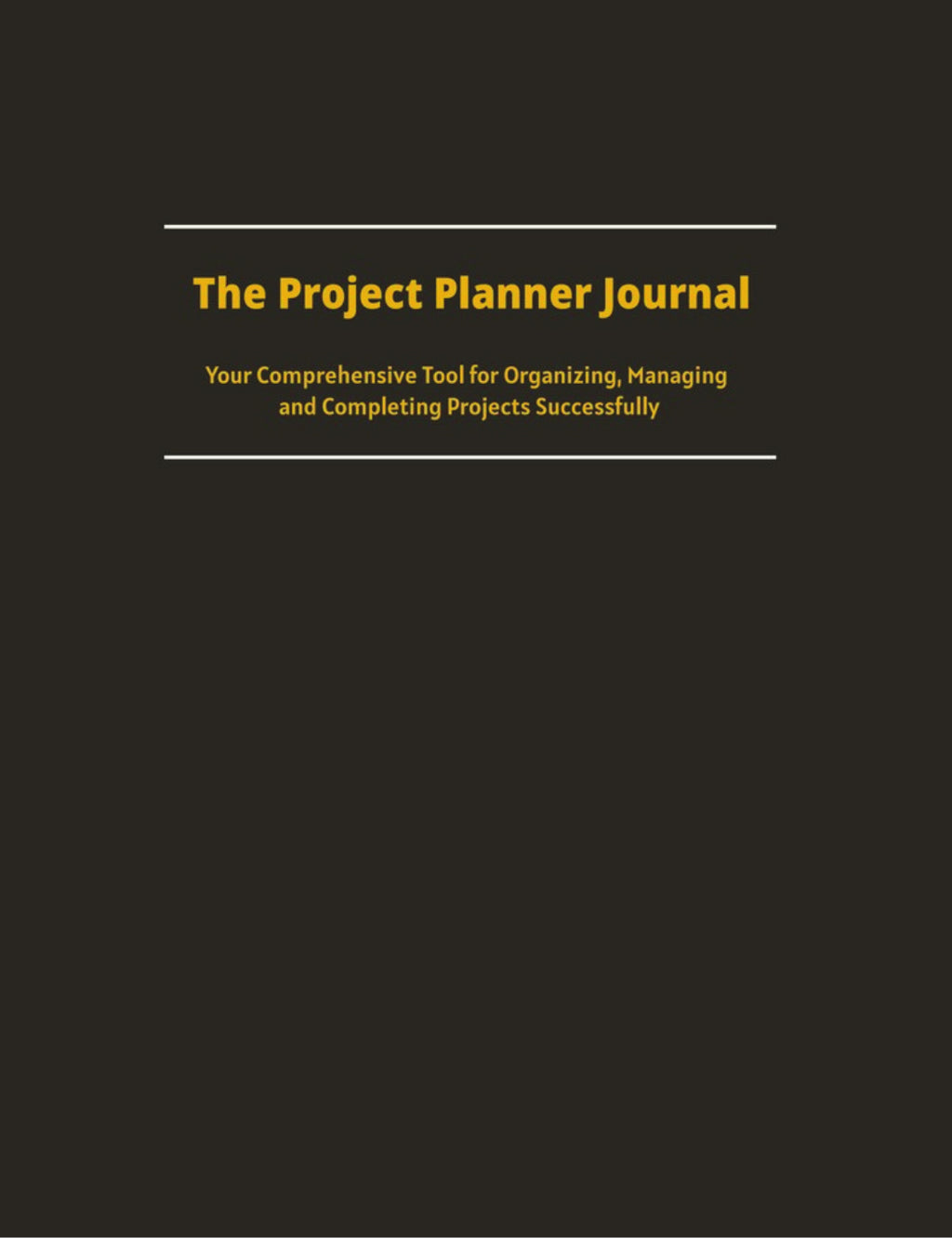 The Project Planner Journal
