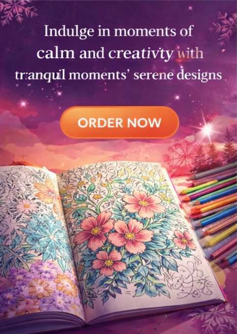 Livre de coloriage pour adultes Moments Tranquilles, Coloriage de relaxation et de méditation, Santé mentale