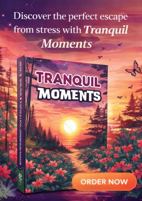 Livre de coloriage pour adultes Moments Tranquilles, Coloriage de relaxation et de méditation, Santé mentale