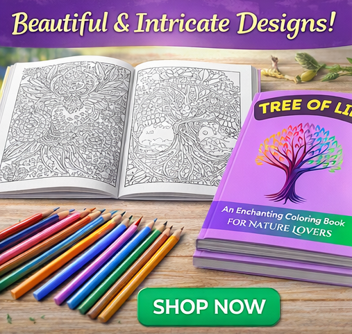 Livre de coloriage L'arbre de vie, Coloriage pour adultes pour la santé mentale, la guérison par la nature et le coloriage