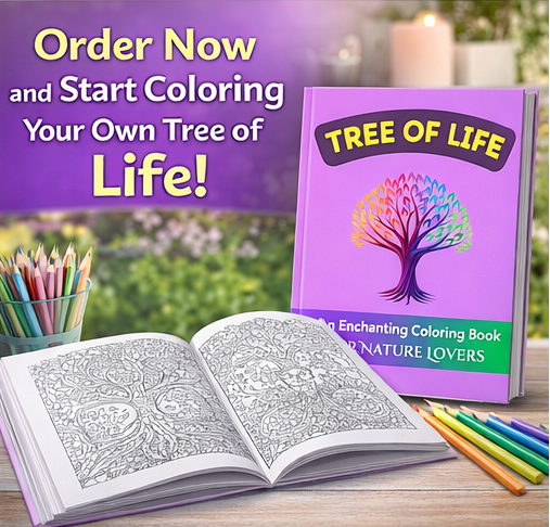Livre de coloriage L'arbre de vie, Coloriage pour adultes pour la santé mentale, la guérison par la nature et le coloriage