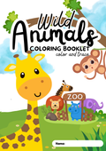 Livre de coloriage d'animaux sauvages pour enfants, cahier d'activités pour enfants