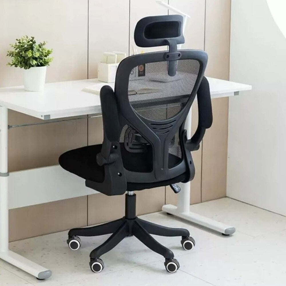 Chaise de bureau à domicile Fauteuil de bureau pivotant en maille ergonomique réglable en hauteur