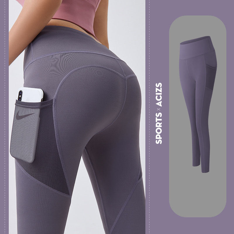Pantalon de yoga femme avec poche, Legging de sport pour fille, Legging de gym pour femme, Gainant, Collant de jogging, Pantalon de fitness pour femme