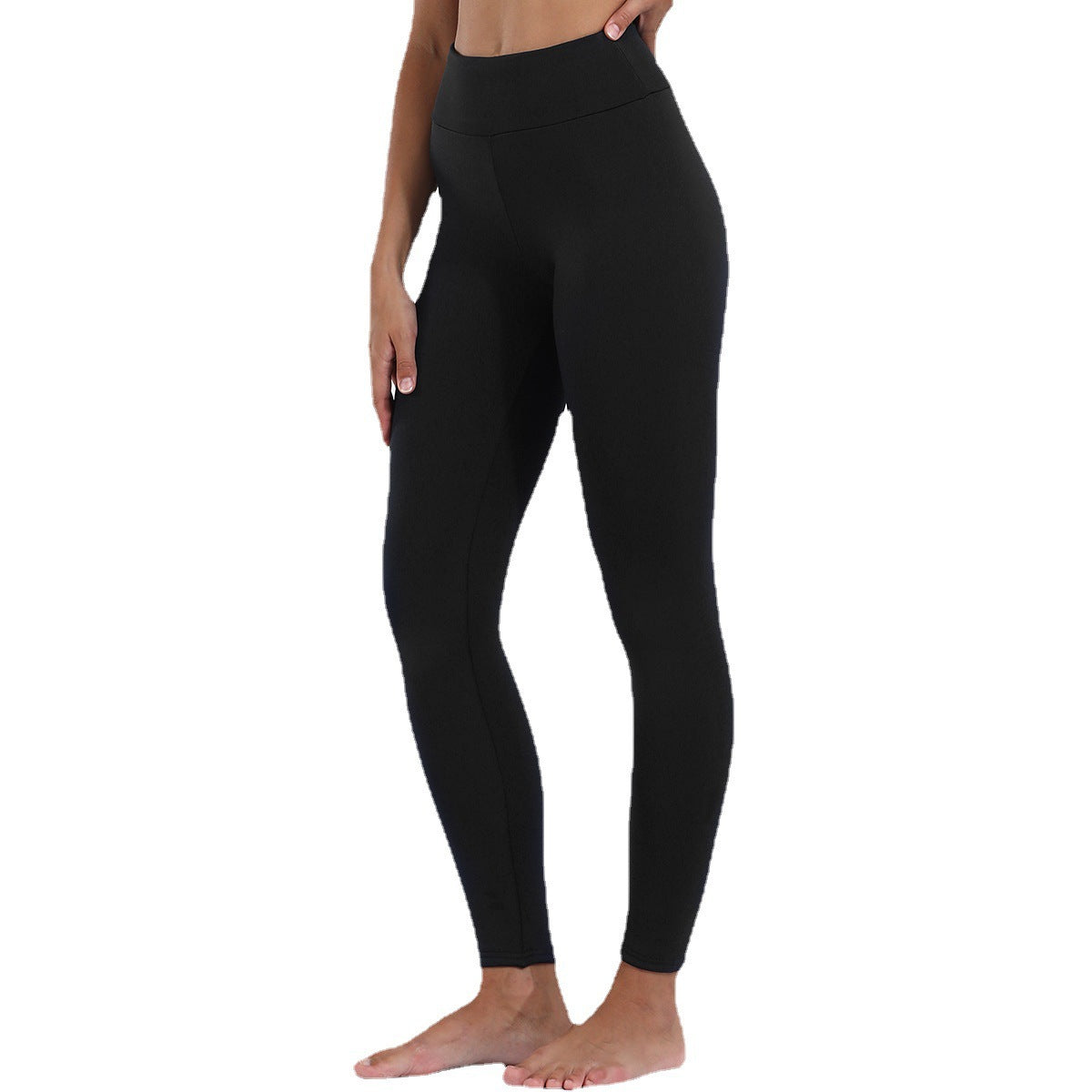 Legging d'hiver chaud et épais en cachemire d'agneau ultra-extensible pour femme - Pantalon fitness skinny