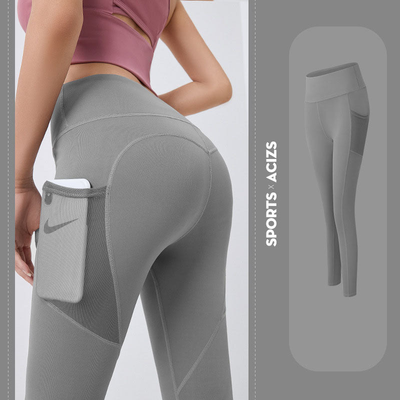 Pantalon de yoga femme avec poche, Legging de sport pour fille, Legging de gym pour femme, Gainant, Collant de jogging, Pantalon de fitness pour femme