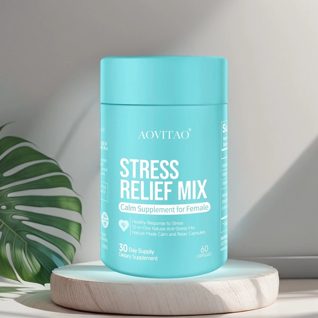 Ashwagandha pour femmes, supplément avec L-Théanine et Magnésium, soutien au soulagement du stress, à la concentration et à la relaxation, pilule anti-anxiété
