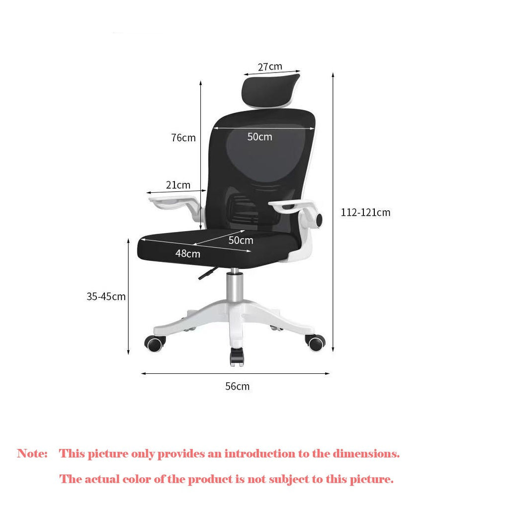Chaise de bureau à domicile Fauteuil de bureau pivotant en maille ergonomique réglable en hauteur