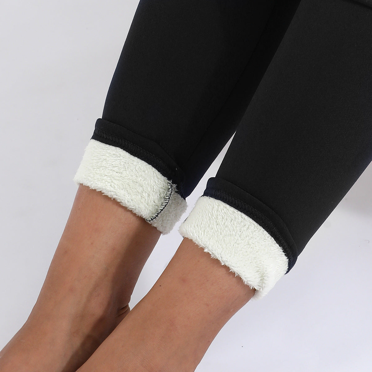 Legging d'hiver chaud et épais en cachemire d'agneau ultra-extensible pour femme - Pantalon fitness skinny