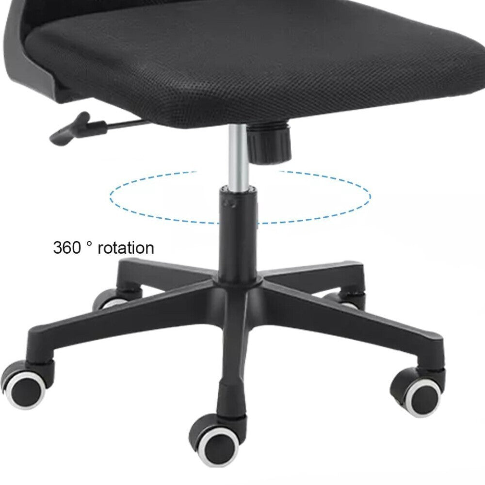 Chaise de bureau à domicile Fauteuil de bureau pivotant en maille ergonomique réglable en hauteur